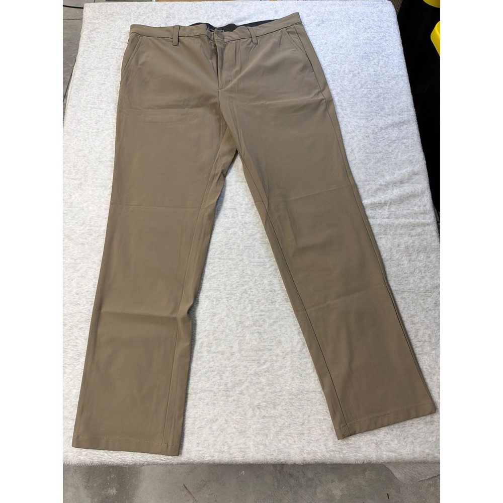 Dockers Mens Tech Chino Slim Fit Khaki Tan Performance Pants 38x32 DM35WB605S
